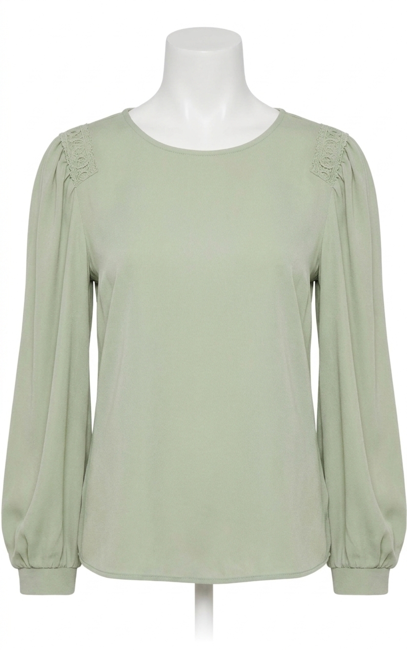 NEW ANOTHER LOVE jill bell sleeve top in pistachio